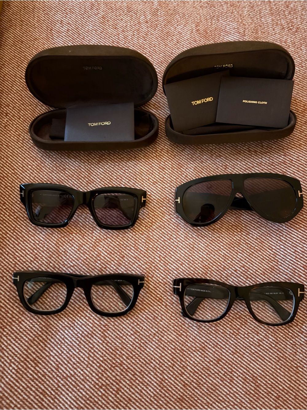 Tom Ford Black Sunglasses and Eyeglasses Set - Black & Tortoise Frames